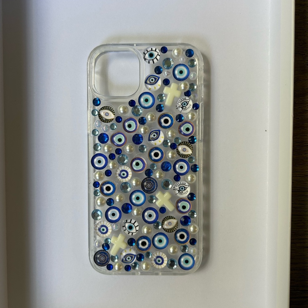 Blue Evil Eye Pattern Phone Case - Picture 3 of 3